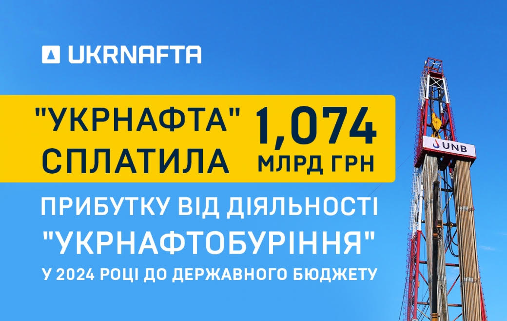 Під управлінням «Укрнафти» «Укрнафтобуріння» заробило 1,19 млрд грн чистого прибутку у 2024 році