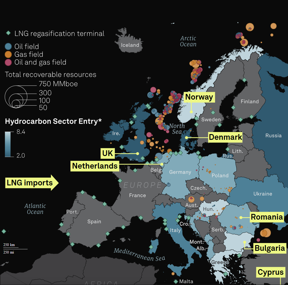 Газовий баланс Європи змінюється власне виробництво падає, імпорт зростає